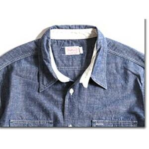トロフィークロージング TROPHY CLOTHING シャツ TR-SH02 HARVEST SHIRTS 長袖シャンブレーシャツ アメカジ バイカー 日本製 | TROPHY CLOTHING | 09