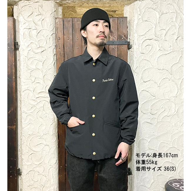 トロフィークロージング TROPHY CLOTHING コーチジャケット TR24SS-502 ボックスロゴ ウォームアップジャケット 60/40クロス 日本製 バイカー アメカジ メンズ トロフィークロージング TROPHY CLOTHING コーチジャケット TR24SS-502 ボックスロゴ ウォームアップジャケット 60/40クロス 日本製 バイカー アメカジ メンズ