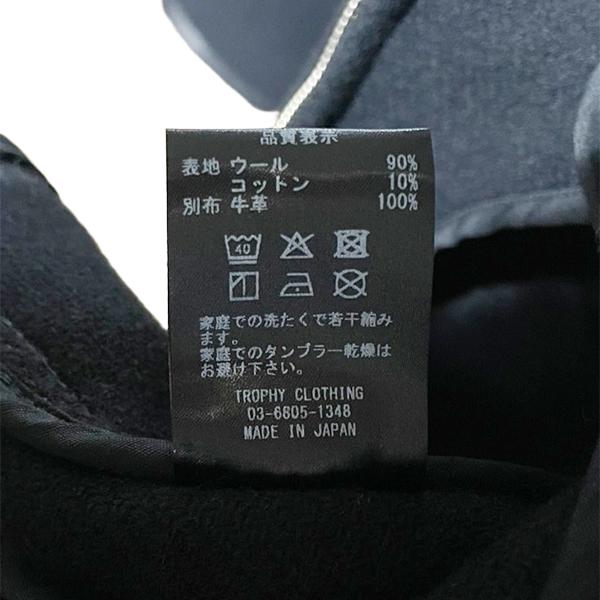 トロフィークロージング TROPHY CLOTHING ジャケット TR25AW-506 Pioneer Sport Jacket スポーツジャケット アウター メルトン アメカジ バイカー メンズの画像