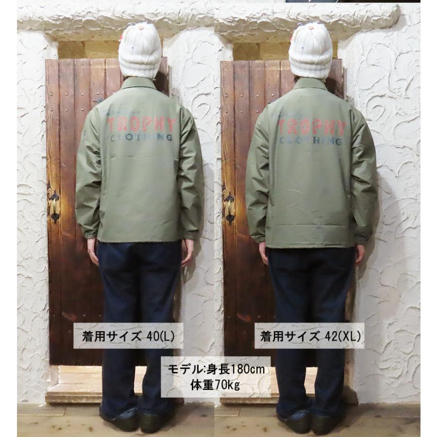 TROPHY CLOTHING オリーブグリーン ベスト サイズ40 TROPHY CLOTHING（トロフィークロージング） コーチジャケット TR25SS