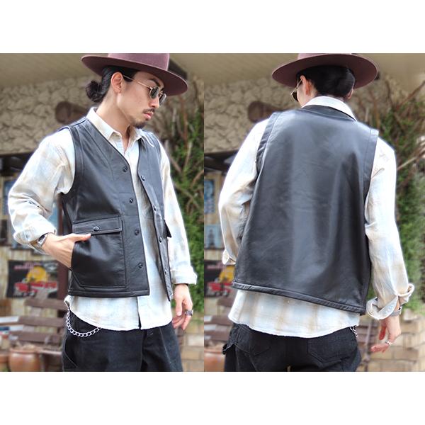 TROPHY CLOTHING（トロフィークロージング） レザーベスト TRL-07
