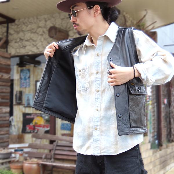 TROPHY CLOTHING（トロフィークロージング） レザーベスト TRL-07