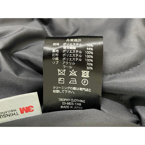 トロフィークロージング TROPHY CLOTHING ジャケット TRMN-504 MONOCHROME Shipboard Jacket モノクローム 中綿 日本製 バイカー アメカジ アウター メンズ | TROPHY CLOTHING | 12