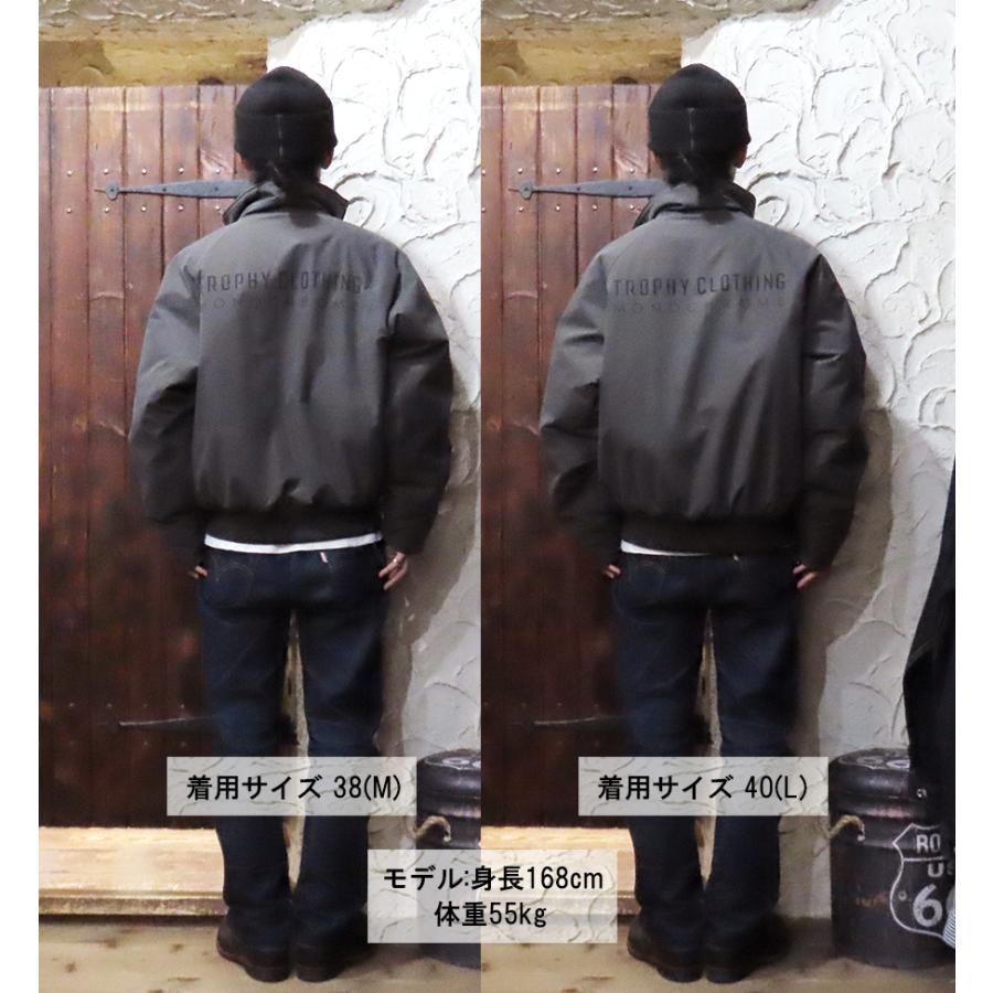 トロフィークロージング TROPHY CLOTHING ジャケット TRMN-504 MONOCHROME Shipboard Jacket モノクローム 中綿 日本製 バイカー アメカジ アウター メンズ | TROPHY CLOTHING | 06