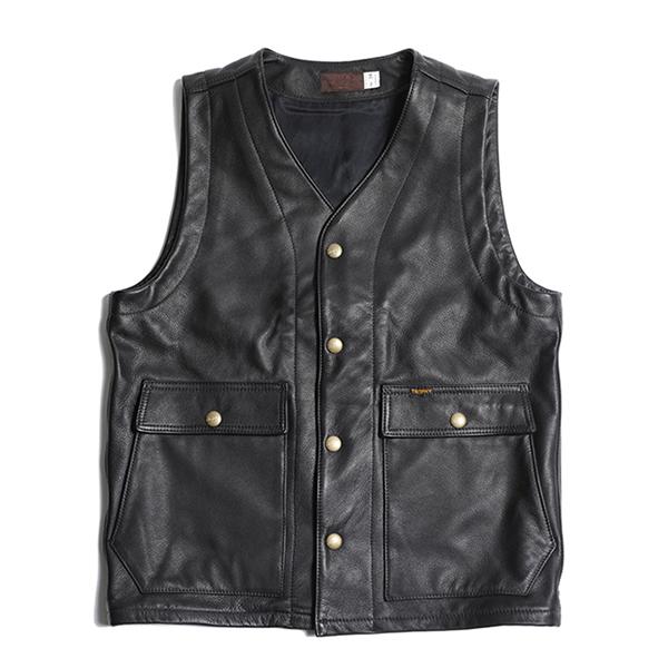トロフィークロージング TROPHY CLOTHING TR-YL07 ランチャーベスト レザーベスト ステアハイド 牛革 バイカー アメカジ | TROPHY CLOTHING | 13