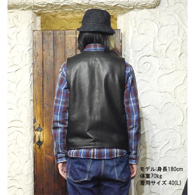 トロフィークロージング TROPHY CLOTHING TR-YL07 ランチャーベスト レザーベスト ステアハイド 牛革 バイカー アメカジ | TROPHY CLOTHING | 06