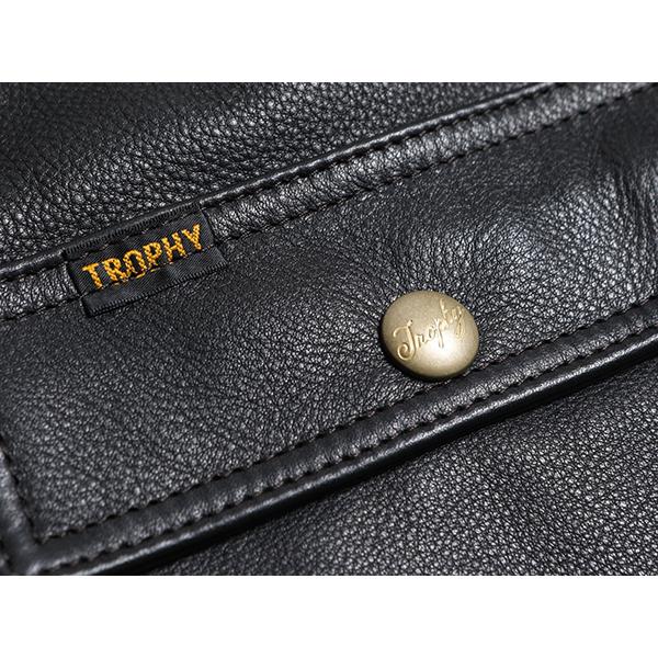 トロフィークロージング TROPHY CLOTHING TR-YL07 ランチャーベスト レザーベスト ステアハイド 牛革 バイカー アメカジ | TROPHY CLOTHING | 09