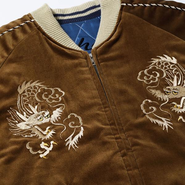 テーラー東洋 TAILOR東洋 別珍 スカジャン TT15792-138 Velveteen WHITE DRAGON BLACK EAGLE 中綿 キルト スカジャン 白龍 黒鷲 刺繍 アメカジ メンズ 新作 | TAILOR TOYO | 07