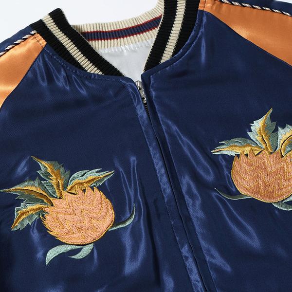 テーラー東洋 TAILOR東洋 リバーシブル スカジャン TT15877-128 Acetate Souvenir Jacket HAWAII MAP DRAGON & TIGER ハワイ 虎 アメカジ メンズの画像