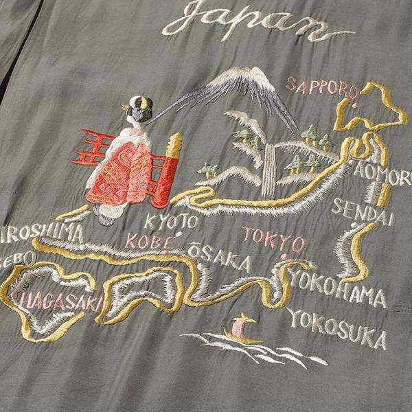 テーラー東洋 TAILOR東洋 スカシャツ TT39699 SUKA SHIRT “JAPAN MAP” 半袖 舞妓 刺繍 ジャパンマップ 50's ボーリングシャツ アメカジ 東洋 メンズ | TAILOR TOYO | 11