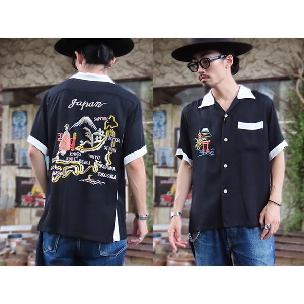 テーラー東洋 TAILOR東洋 スカシャツ TT39699 SUKA SHIRT “JAPAN MAP” 半袖 舞妓 刺繍 ジャパンマップ 50's ボーリングシャツ アメカジ 東洋 メンズ | TAILOR TOYO | 06