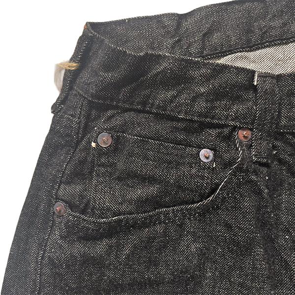 フルカウント FULL COUNT ジーンズ デニム 0105BK Wide Black Selvedge Denim ブラック 13.7oz ワンウォッシュ ワイド ストレート メンズ アメカジの画像