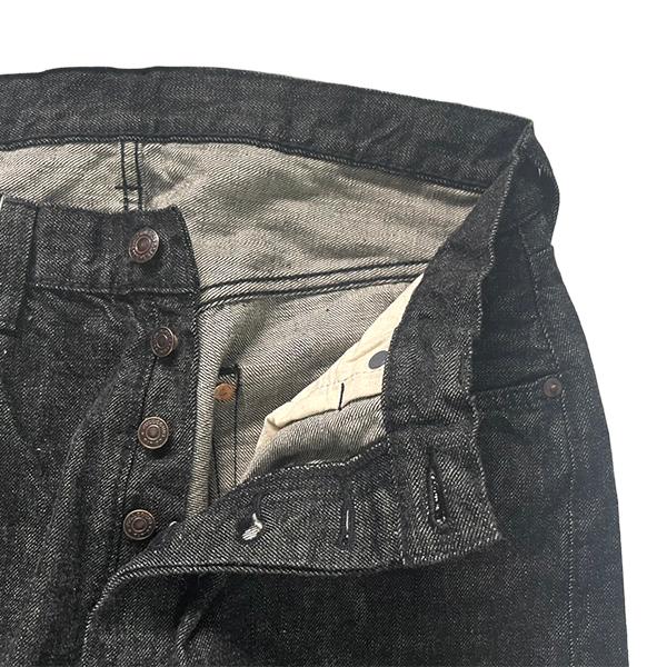 フルカウント FULL COUNT ジーンズ デニム 0105BK Wide Black Selvedge Denim ブラック 13.7oz ワンウォッシュ ワイド ストレート メンズ アメカジの画像