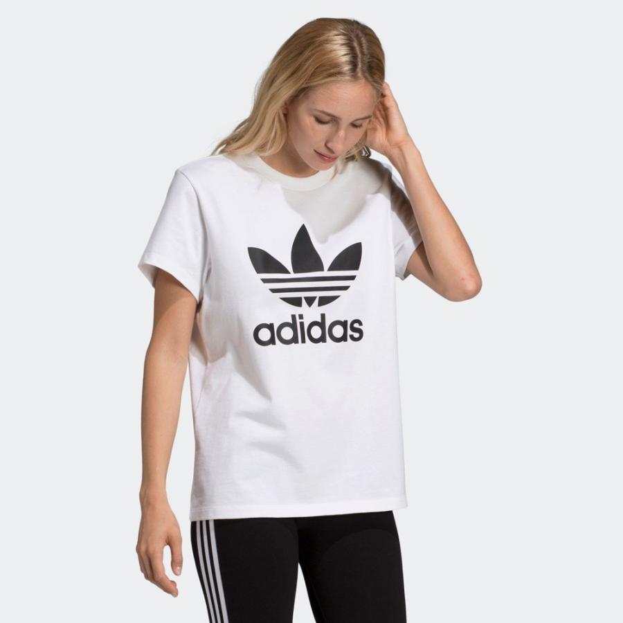 アディダス オリジナルス Adidas Originals レディース Tシャツ 半袖 ロゴ ボーイフレンド トレフォイルtシャツ ブランド 白 黒 青 Mｌ Dx2322 Dx2323 Dx9091 Adidas 0416 2 レイダース 通販 Yahoo ショッピング
