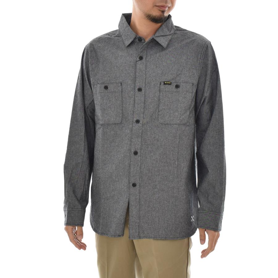 ブルコ BLUCO シャツ シャンブレー ワークシャツ 長袖シャツ シャンブレーシャツ ボタンシャツ メンズ CHAMBRAY WORK SHIRTS L/S OL-121-022 OL-121-020｜raiders｜02