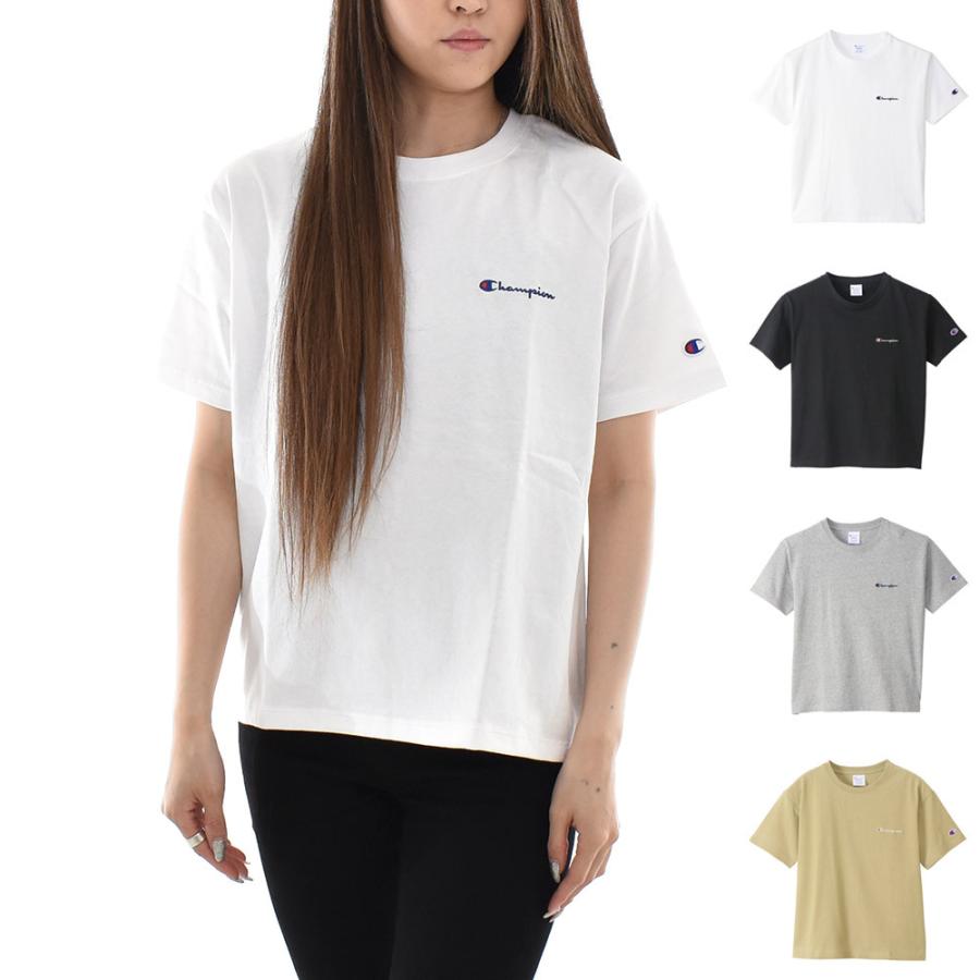 チャンピオン Champion Tシャツ レディース ウィメンズ ショートスリーブtシャツ Cロゴ 刺繍 シンプル 半袖tシャツ カジュアル ブラック ホワイト グレー カーキ Champion 1 レイダース 通販 Yahoo ショッピング