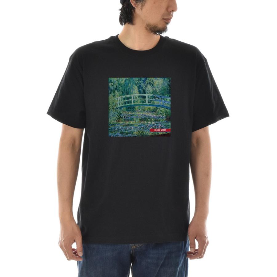半袖 アートTシャツ】モネ Tシャツ 睡蓮の池と日本の橋 ライフ イズ