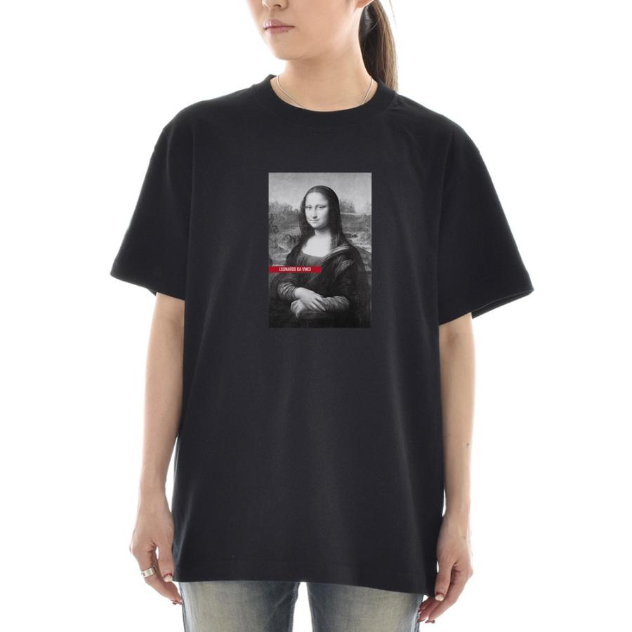 半袖 アートTシャツ】モナリザ Tシャツ モノクロ レオナルドダヴィンチ