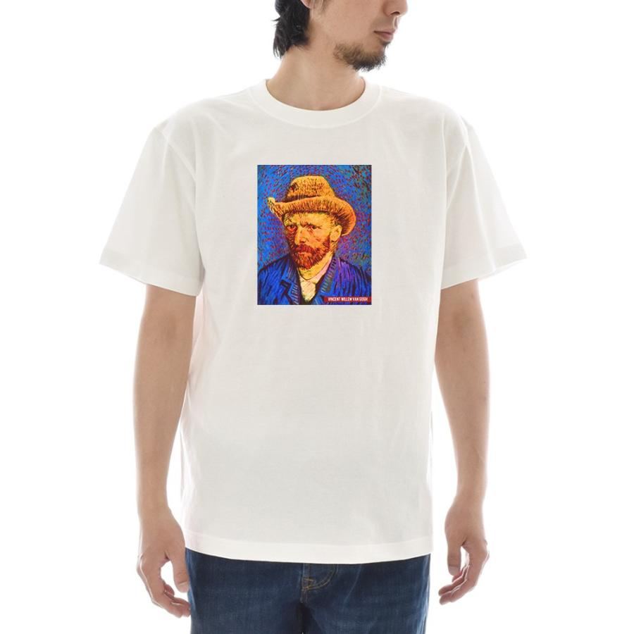 Vincent van Gogh イラスト Tシャツ Mサイズ　ゴッホ 半袖 アートTシャツ】ゴッホ Tシャツ 夜のカフェテラス フィン