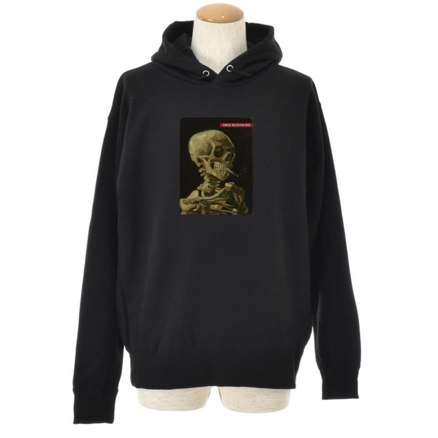 アートパーカー ゴッホ パーカー 火の付いたタバコをくわえた骸骨 ライフ イズ アート メンズ レディース 大きいサイズ 絵画 ブラック 黒 ブランド Gho Ahd 008 Bk レイダース 通販 Yahoo ショッピング
