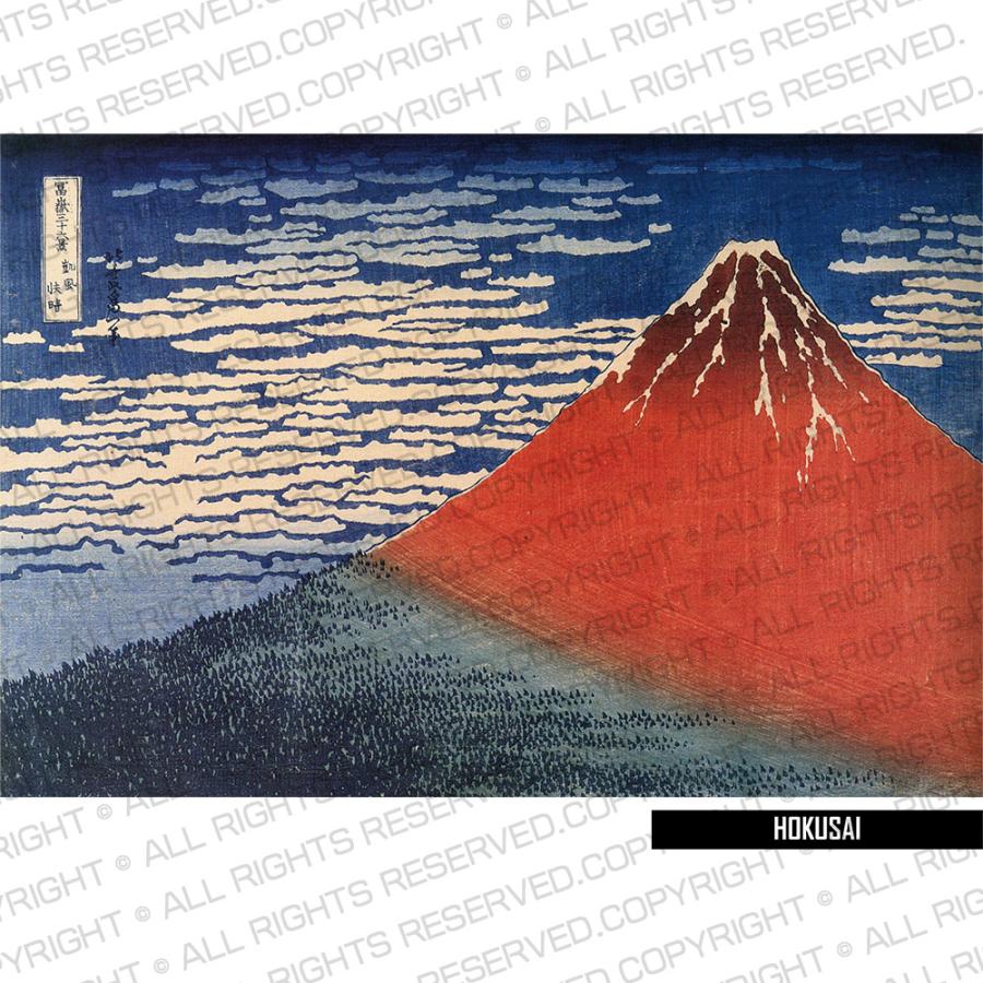 半袖 アートTシャツ】葛飾北斎 Tシャツ 凱風快晴 赤富士 浮世絵 ライフ