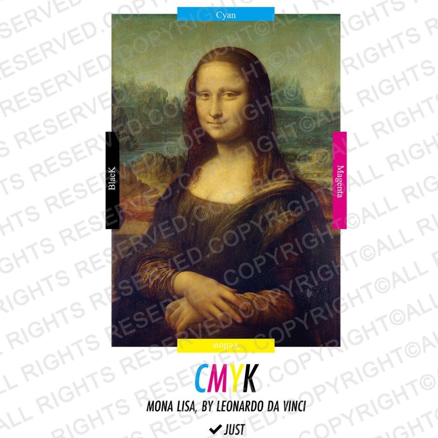モナリザ Tシャツ ジャスト MONA LISA CMYK 半袖Tシャツ メンズ
