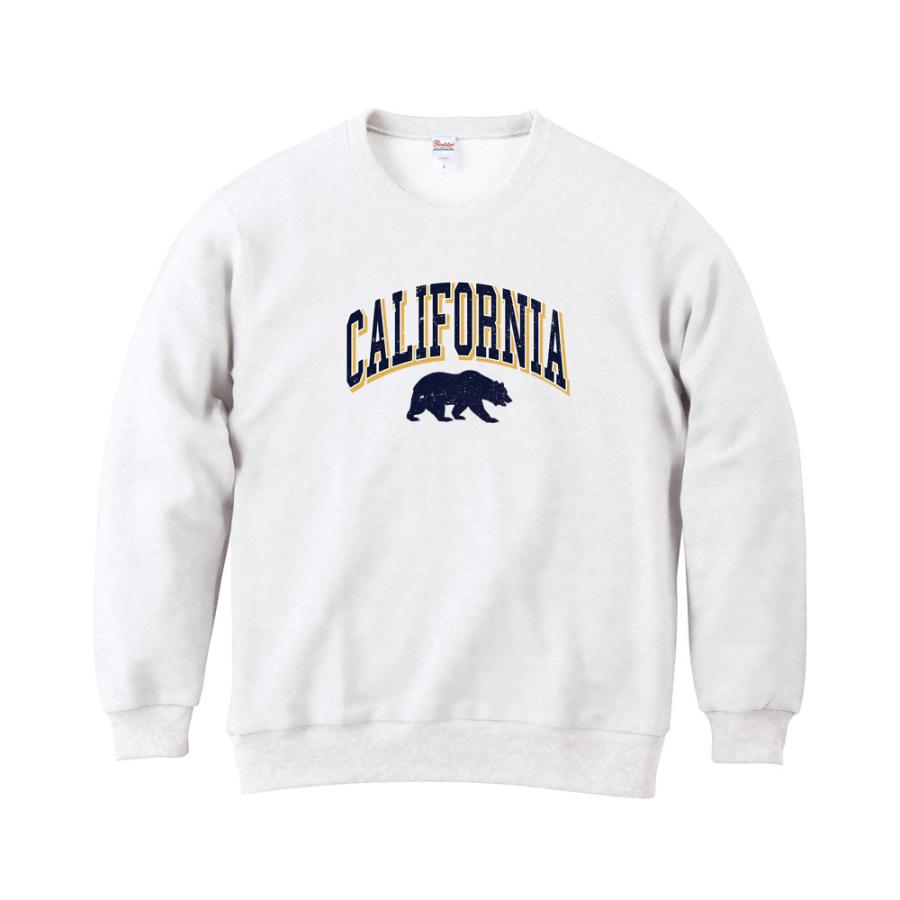 Futebolista ロゴ入り ホワイトスウェット カレッジロゴ スウェット カリフォルニア ベアー グリズリー 熊