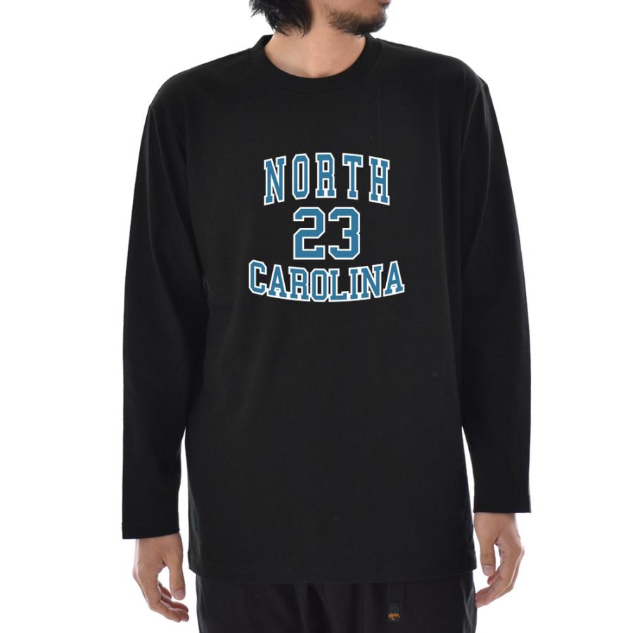 カレッジロゴ Tシャツ ノースカロライナ 23 長袖Tシャツ ロンT ロング