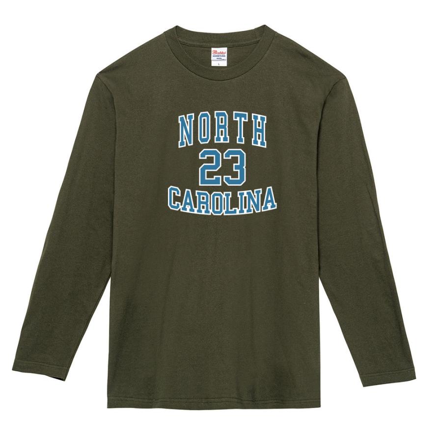 カレッジロゴ Tシャツ ノースカロライナ 23 長袖Tシャツ ロンT ロング