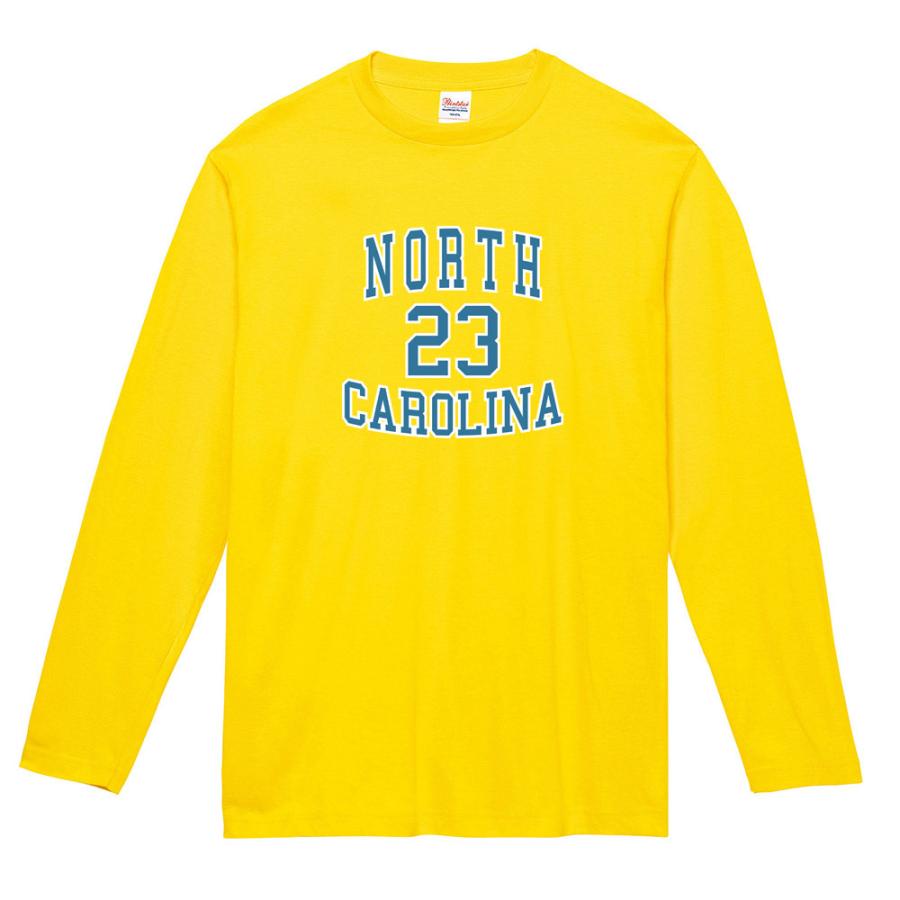 カレッジロゴ Tシャツ ノースカロライナ 23 長袖Tシャツ ロンT ロング