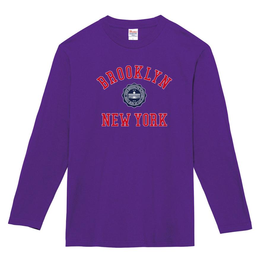 カレッジロゴ Tシャツ ブルックリン ニューヨーク長袖Tシャツ ロンT