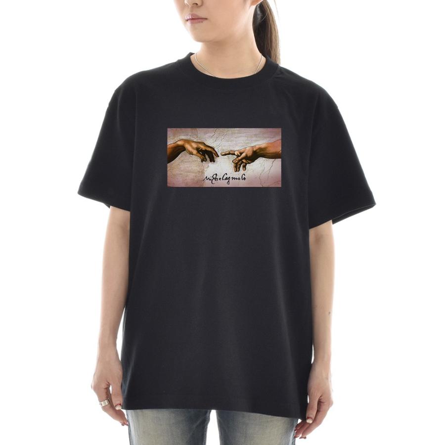 アートtシャツ ミケランジェロ ブオナローティ Tシャツ アダムの創造フォーカス ライフ イズ アート 半袖 メンズ レディース 大きいサイズ 絵画 ブラック 黒 Mcl 080 St Bk レイダース 通販 Yahoo ショッピング