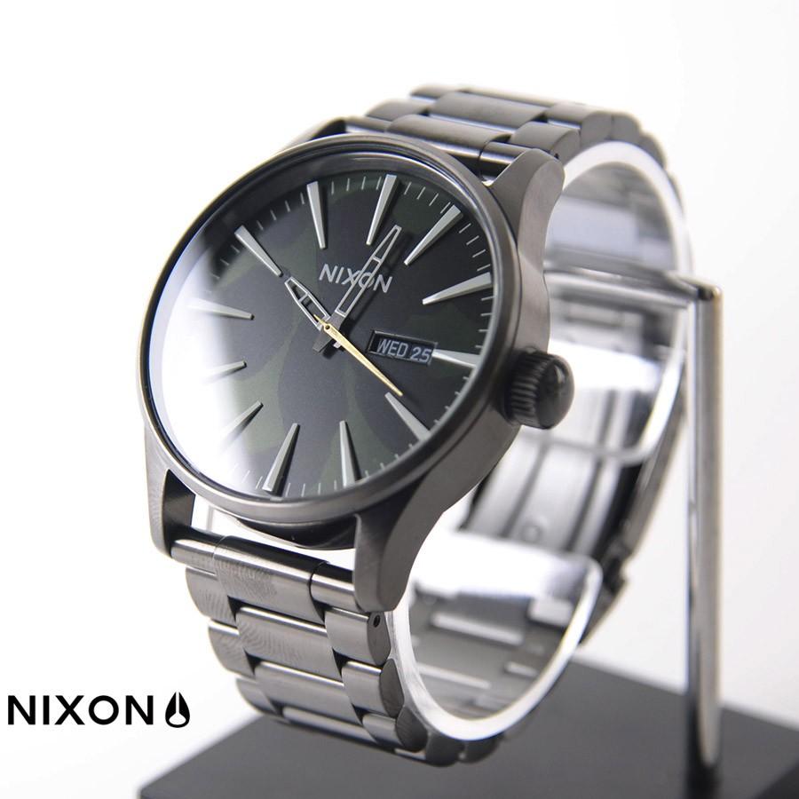 ニクソン NIXON 腕時計 セントリー SS ガンメタル/グリーン オキサイド 