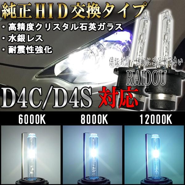 ノア H19.6-H22.3 ZRR70系 ヘッドライト D4C D4S バルブ 純正交換タイプ ロービーム HID仕様車｜raidou