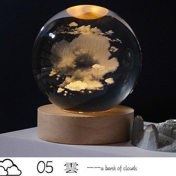 テーブルライト 電気 3D ナイトライト 生活雑貨 宇宙 クリスタルボール