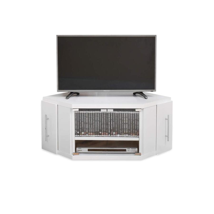 在庫限り Jkプラン コーナーテレビ台 テレビ台 コーナー コンパクト スライド 収納庫 収納付き テレビラック Avボード 三角コーナー 白 ホワイト Sgt1114wh 人気ブランドを Blog Lonolife Com