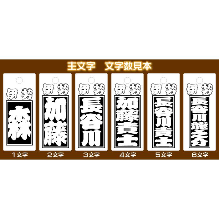 ボトルキープ木札／欅・桧材など5種類：表面／お名前＋裏面／梵字・60×30×5mm　両面加工タイプの名入れ |  | 05