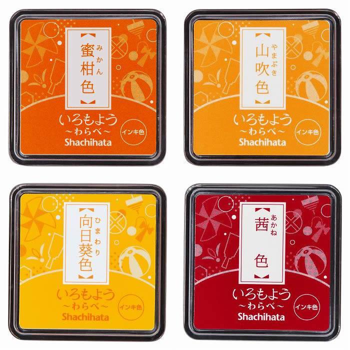 シャチハタ「いろもよう〜わらべ〜」【全２９〜３４色セット】スタンプアートにおすすめのパッド♪\u003cbr\u003e消しゴムハンコやゴム印を使用した作品に_1