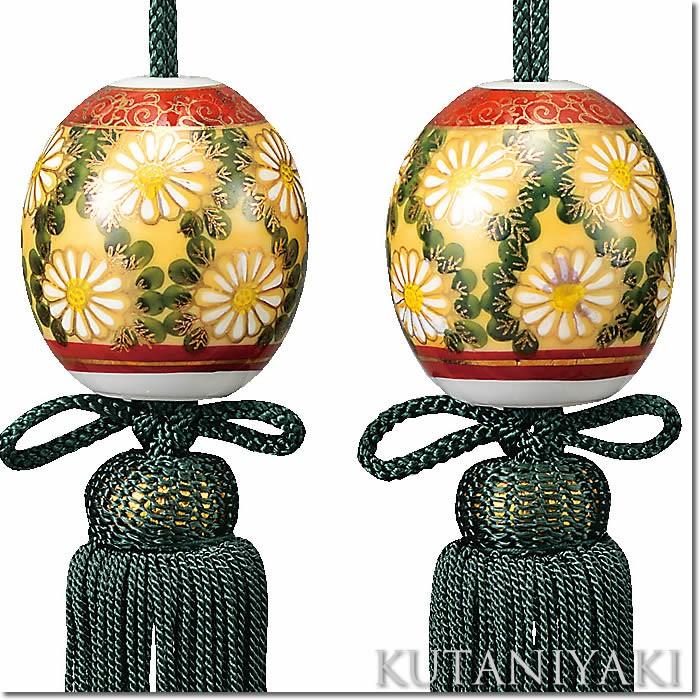 九谷焼の風鎮・菊詰 k4-1653 k5-1520 即日発送（掛軸／掛け軸販売