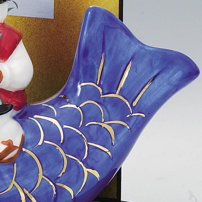 桃太郎 出世鯉】♪端午の節句♪薬師窯 陶器の五月人形S-744 SD-MTT