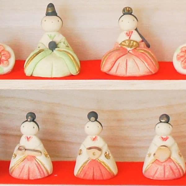 雛五人 箱納飾り（5人飾り）ひな祭り陶器の雛人形HK889 SD-MTT あす