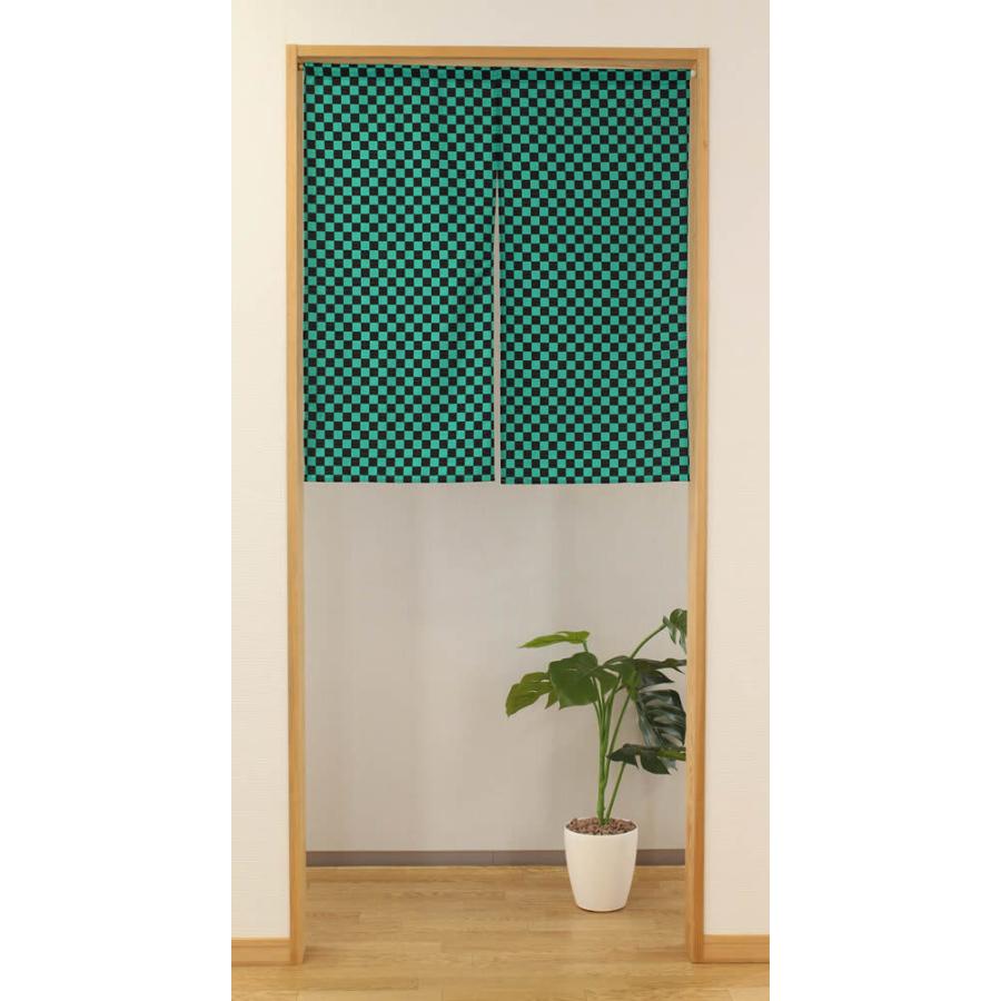 和風のれん市松模様幅85cm×長さ90cmSD-COS 14538　鬼滅の刃（竈門炭治郎）で人気の日本伝統模様　市松柄（あすつく対応）999001 |  | 01