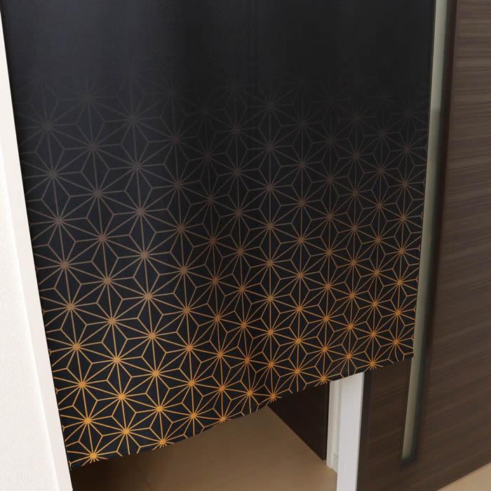 家紋暖簾 家紋40種類以上 麻の葉柄 幅85cm×長さ150cm 999355 : 伊勢の