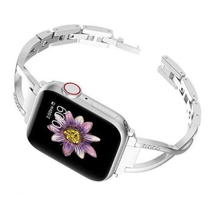 アップルウォッチ バンド おしゃれ 女性 ステンレス Apple Watch チェーン ベルト SE 6 7 38 40 42 44mm｜raimille-store｜05