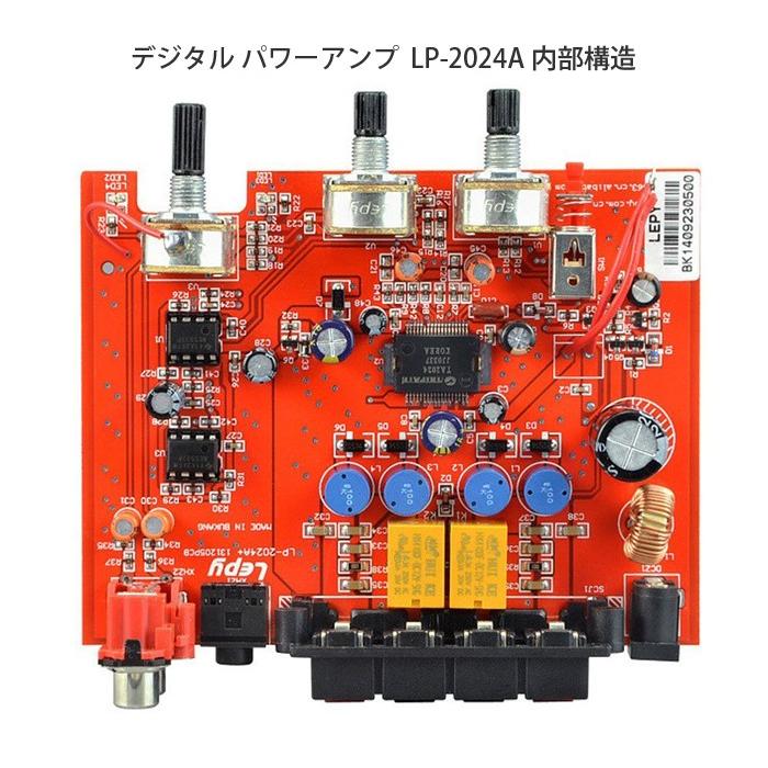 デジタル高音質パワーアンプ 2chステレオ（20W+20W) Lepy