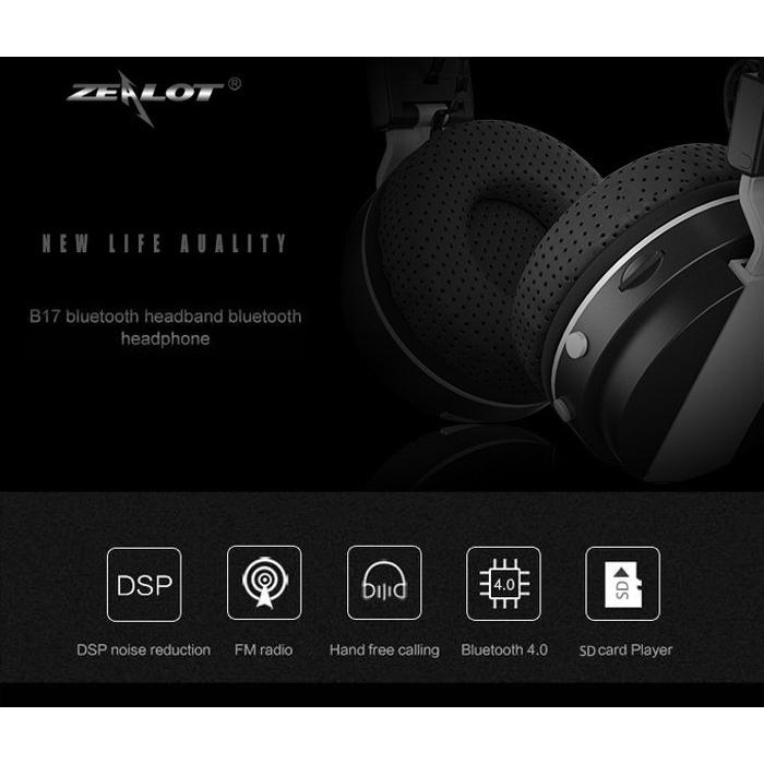 ZEALOT Bluetooth4.0 ワイヤレスヘッドセット ヘッドホン 40mm