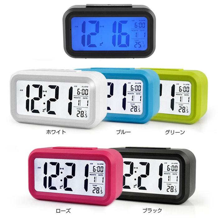 目覚まし時計 発光 液晶目覚まし時計 スヌーズ機能 アラーム 24時間/12時間の変換
