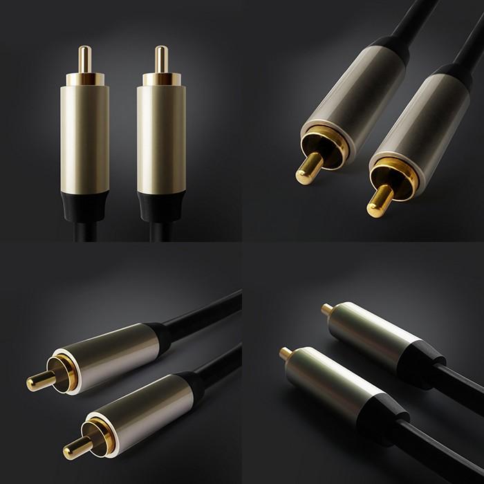 RCAオス-RCAオス 同軸デジタル オーディオ ケーブル ホームシアター