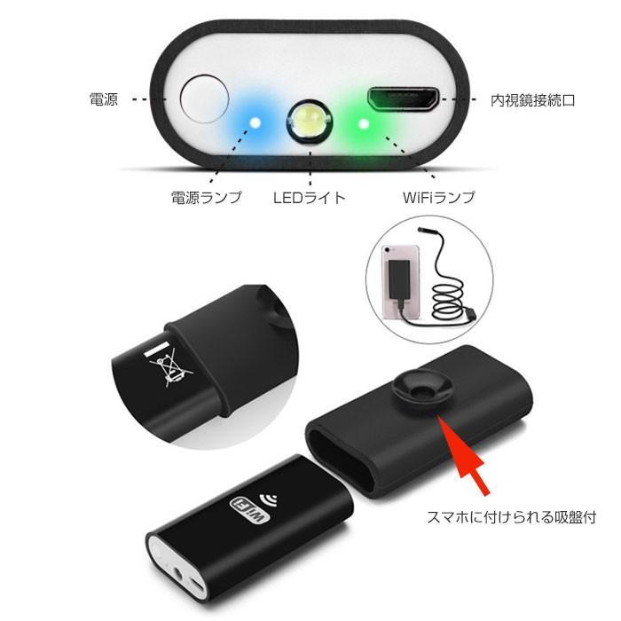 WiFi ワイヤレス マイクロスコープ 1M エンドスコープ HD USB 内視鏡 防水IP67 検査カメラ 200万画素 高解像度 ...