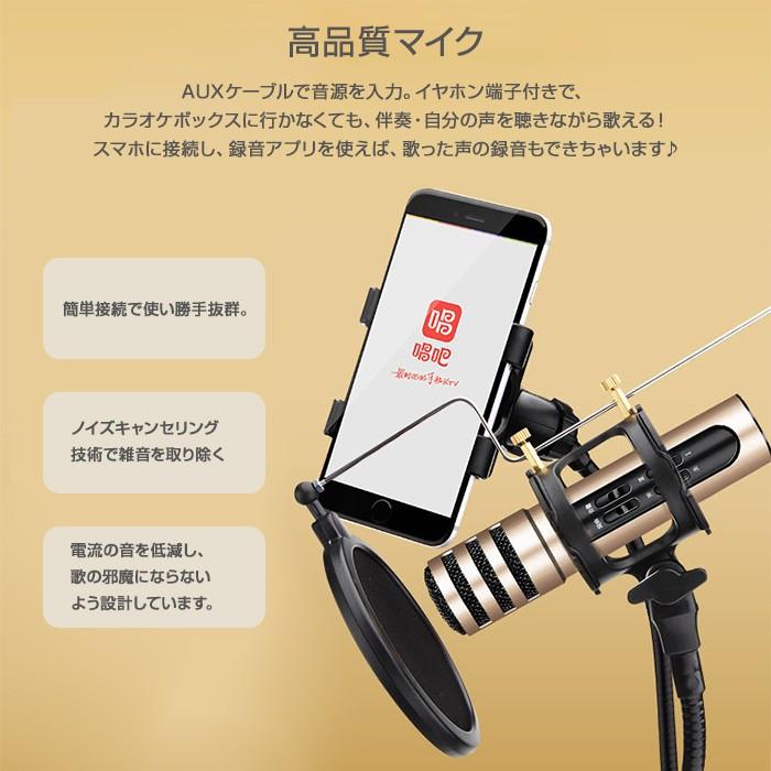 どこでも歌える カラオケマイク 高音質 Aux 音源入力 イヤホン接続 声を聴きながら歌える スマホ 録音対応 ヒトカラ練習 ノイズキャンセリング Rim Bgn C6 R 02n 来夢house 通販 Yahoo ショッピング